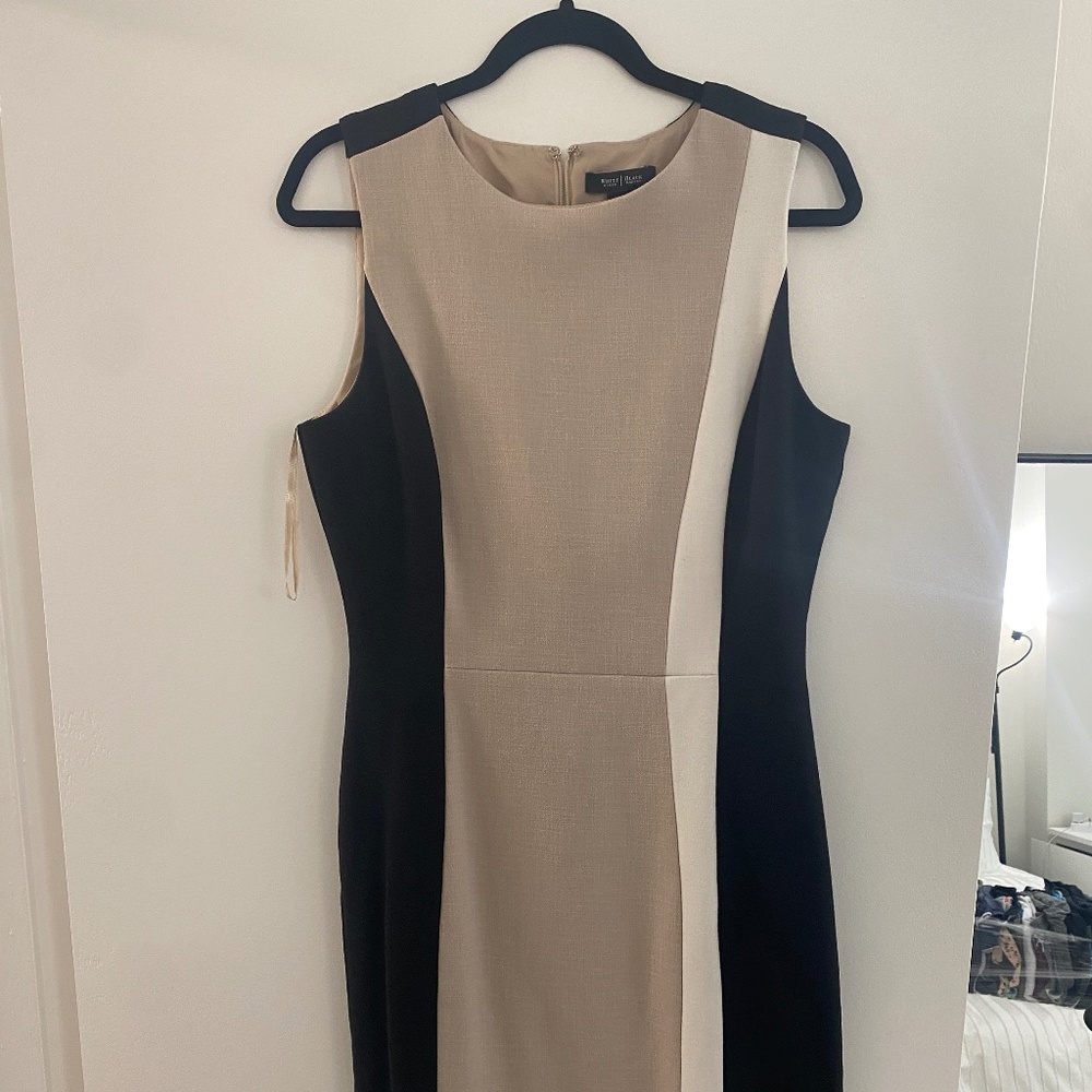 White House Black Market Three Tone Work Dress
